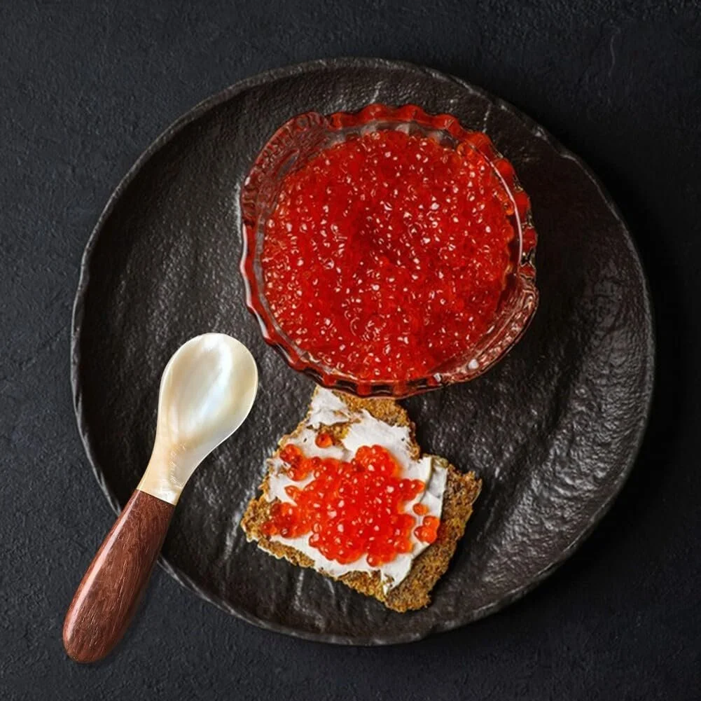 Ложка з перламутру з дерев'яною ручкою, фото №7