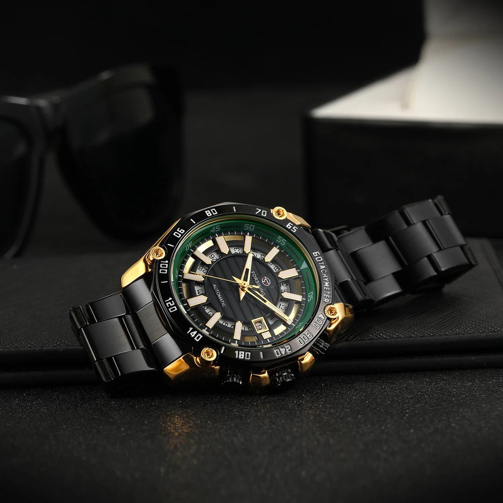 Годинник Forsining 8279 Black-Green, фото №2