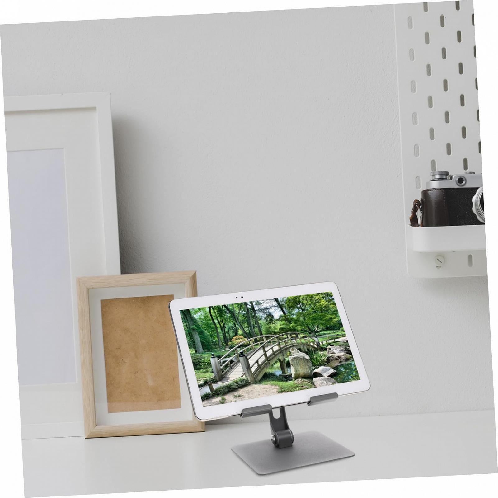 Регулируемая металлическая подставка для планшета, складная, нескользящая, регулируемая по высоте, универсальная подставка для телефона и ноутбука, эргономичная, фото №3