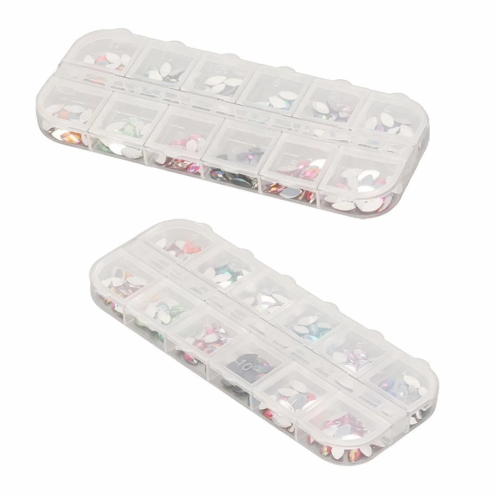 Стрази для нігтів Flatback з коробкою для зберігання, фото №1