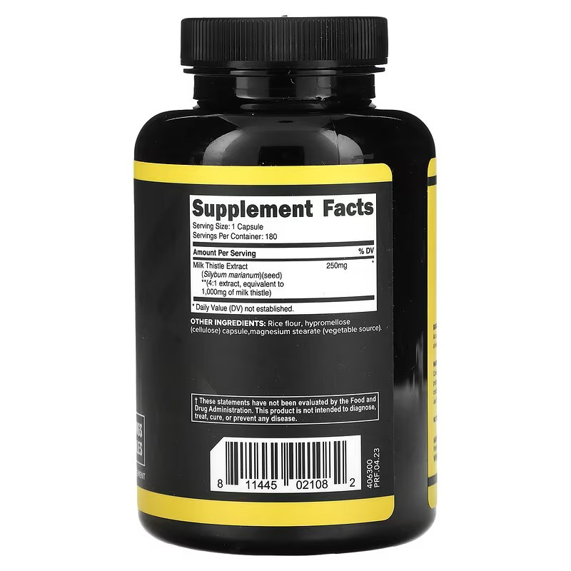 Расторопша Primaforce Milk Thistle 1,000 mg 180 Capsules, фото №2