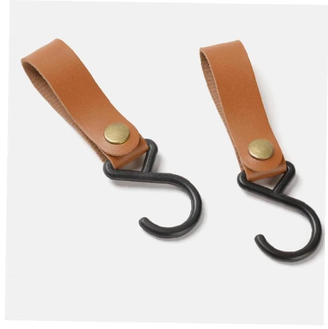 Гачки для кемпінгу TOSSPER 4 шт. зі шкіри PU S-подібні для стійок та одягу, фото №5