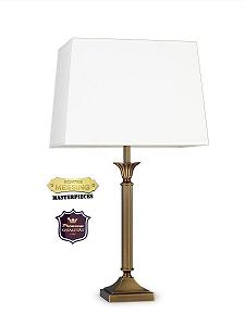 Настільна лампа Vintage Classic Art Nouveau 403776/2 Антична латунь Білий прямокутний абажур 1 x E14 synthetic.ua - Фото 1