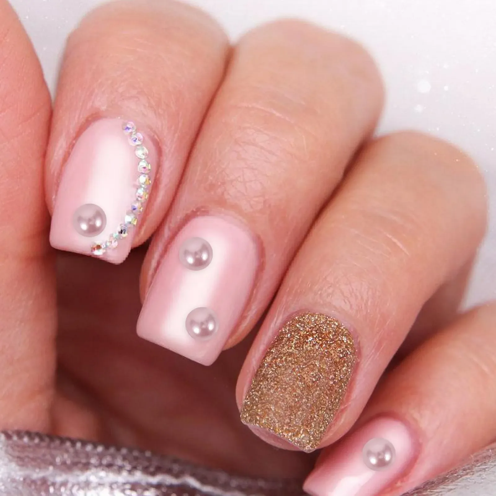 Жемчуг 200 шт. Полукруглые с плоской задней частью, искусственные, розовые, фото №5