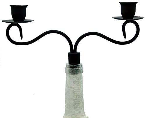 Свічник Pommmerntraum Bottle Candle Holder Bottle Attachment Wine Bottle Attachment 2 Arms чорний, фото №6