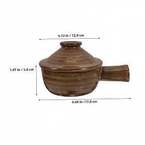 Набор кастрюль керамических VALICLUD 2 шт. с крышками для микроволновой печи synthetic.ua - Фото 1