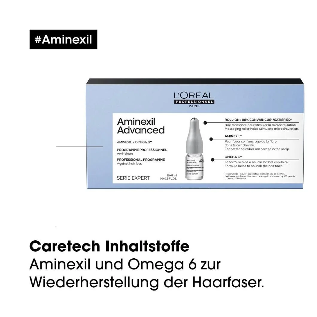 Сироватка L'Oréal Professionnel Expert Aminexil Advanced проти випадіння волосся, не пов'язаного з хворобою, з Omega-6 6 мл, фото №4