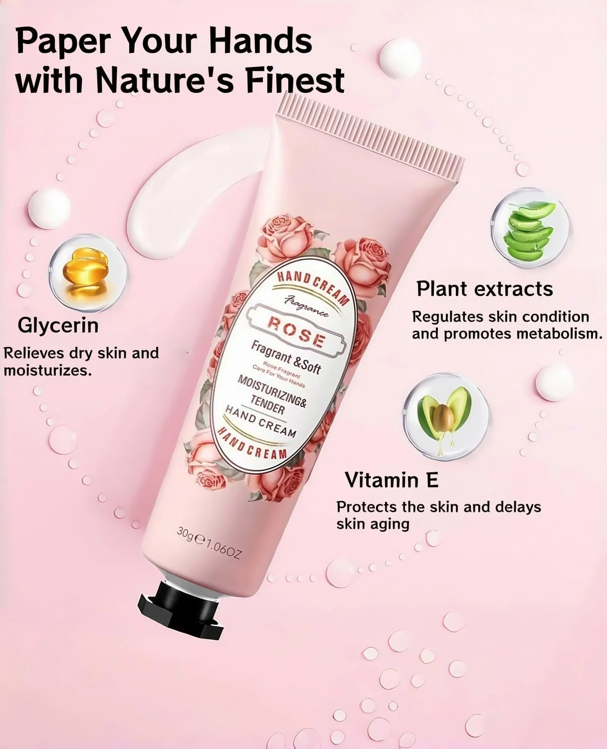 Набір: Акрилова прикраса у формі серця з 5 кремами для рук, фото №2