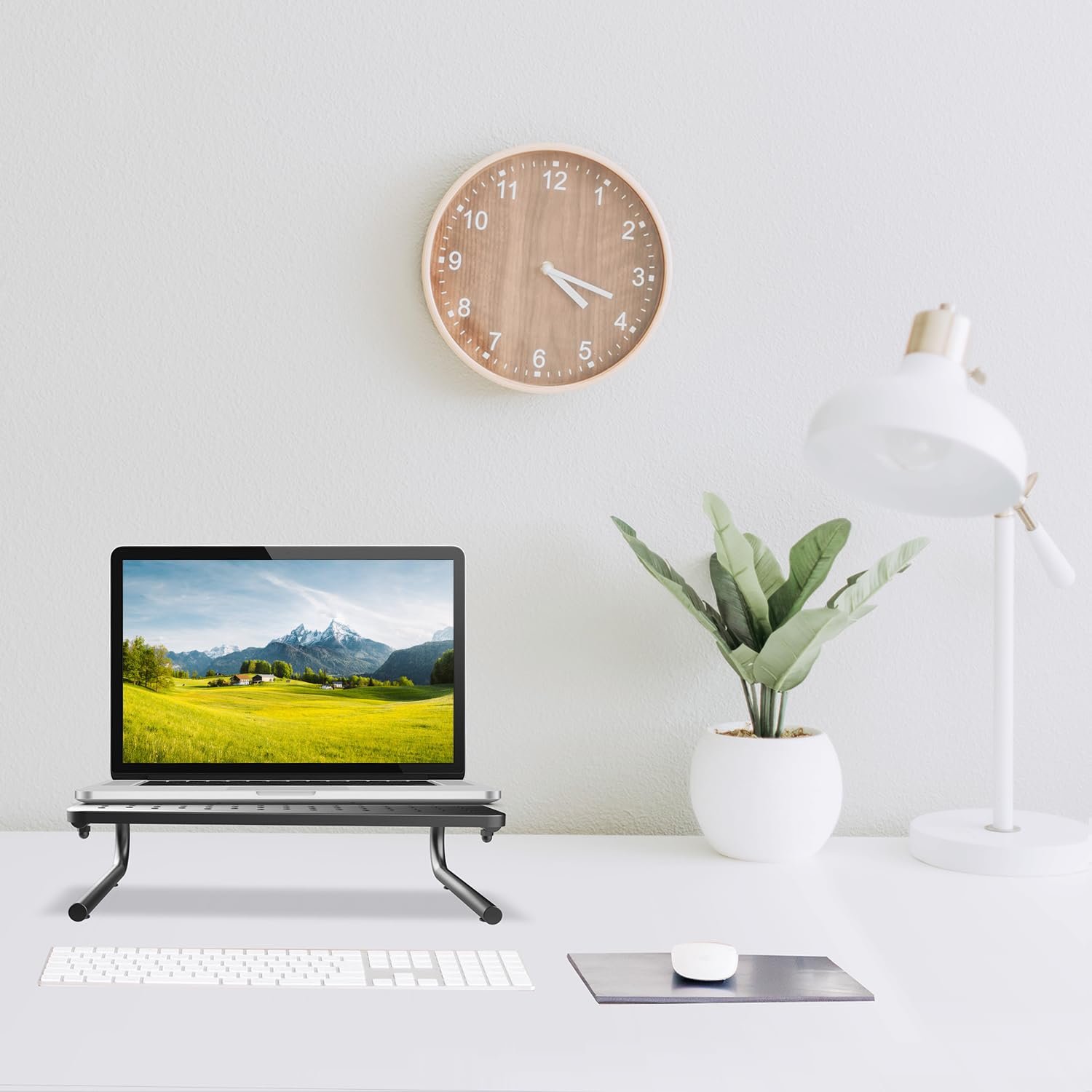 Підставка для монітора/ноутбука Maclean MC-948 ергономічна, максимальне навантаження 20 кг, перфорована поверхня, для моніторів з діагоналлю екрану від 13 до 32 дюймів, фото №6