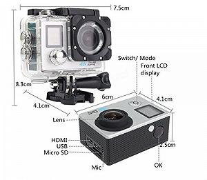 Екшн-камера MASUNN 2.0 Inch LCD 16 MP Ultra HD Dual Screen WiFi Action DV Waterproof Sports Black synthetic.ua - Фото 1