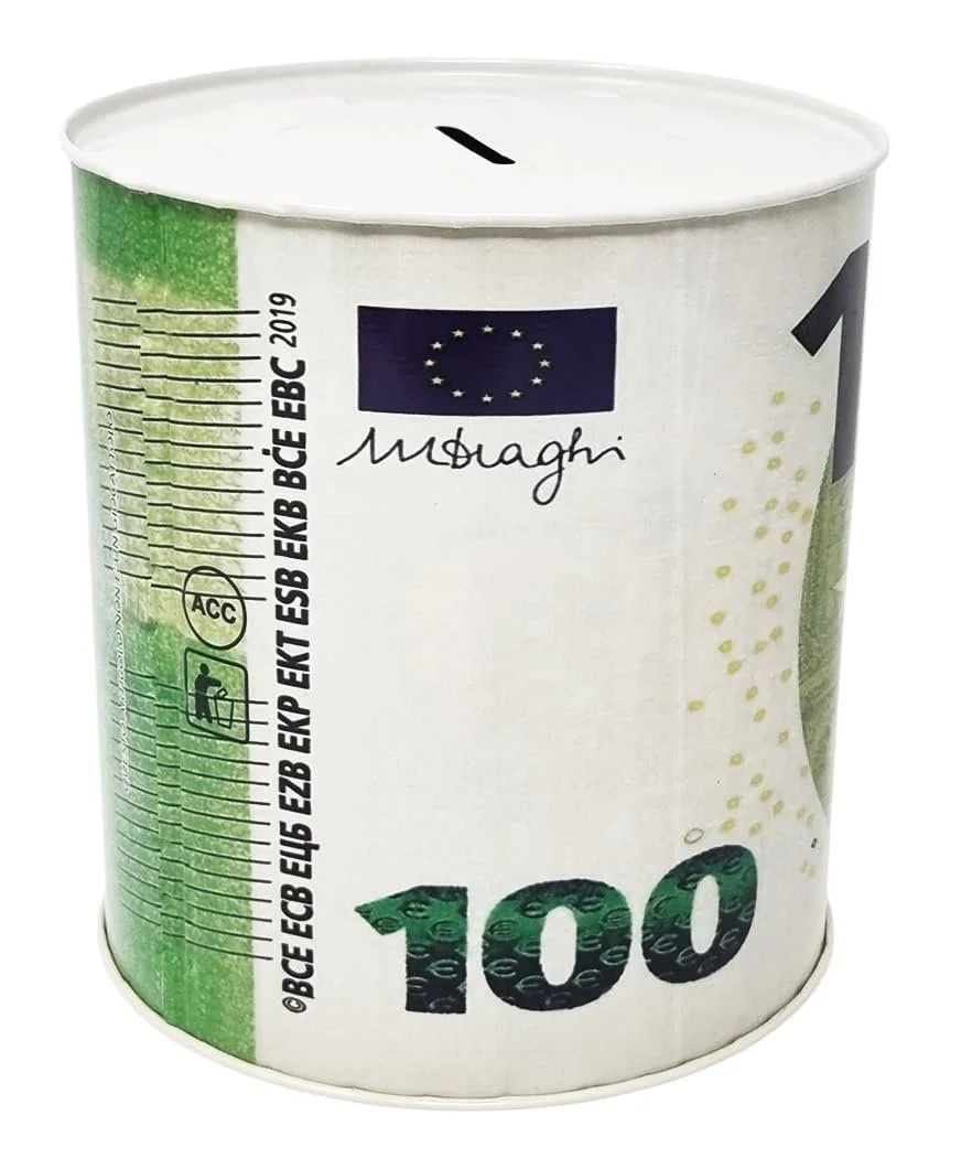 Скарбничка 100 Євро металева жерстяна 15 x 14 см, фото №3