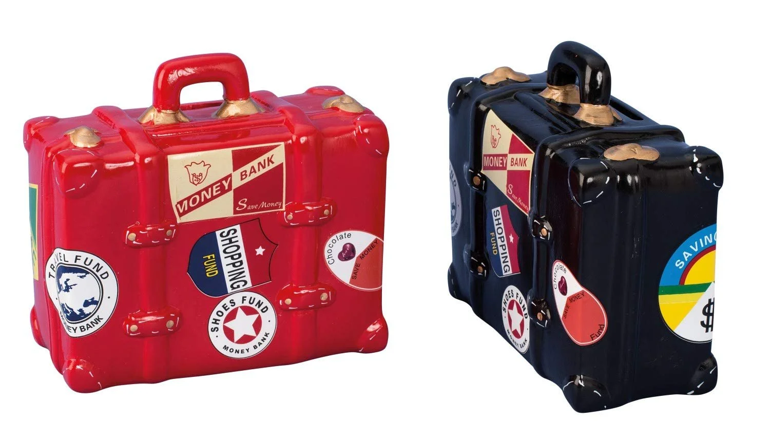 Скарбничка керамічна Валіза 2 шт, фото №1