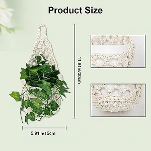 Підвісне кашпо CEWROM Macrame набір з 3 шт. декоративне бохо synthetic.ua - Фото 1