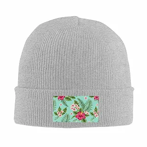 Шапка JBYJBX с гавайским тропическим цветочным принтом листьев Осенняя Зимняя synthetic.ua - Фото 1