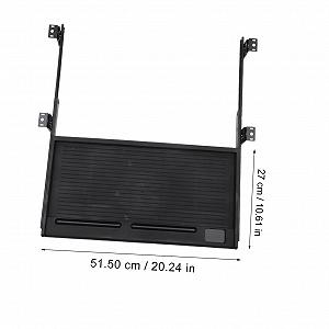 Выдвижная Подставка для Клавиатуры Подстольная с Прочной Металлической Направляющей, Легкая Сборка, Компактный, Прочный Держатель Клавиатуры для Офиса и Домашнего Рабочего Места synthetic.ua - Фото 1