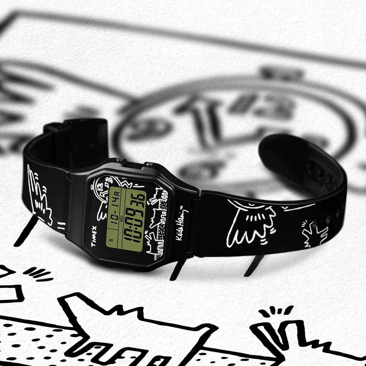 Годинник Timex Digital T80 x Keith Haring, чорний, фото №6
