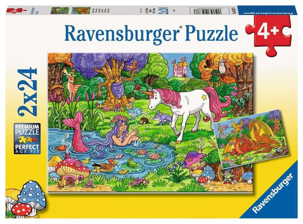 Пазл Ravensburger Children's Puzzle Magic Forest 2 x 24 елементи для дітей від 4 років, фото №1