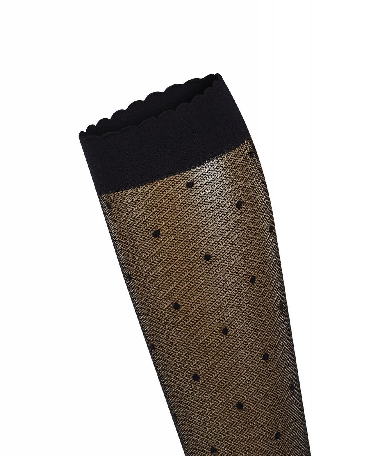 Гольфы FALKE Dot 15 Den Прозрачные, устойчивые к разрывам, без давления, экстра мягкий комфортный пояс, усиленный носок и тонкие стежки, в горошек, тонкий мягкий материал 1 пара, фото №4