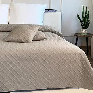 Покривало Euromat стьобане двостороннє з 2 наволочками 40 x 40 см - Фото 1