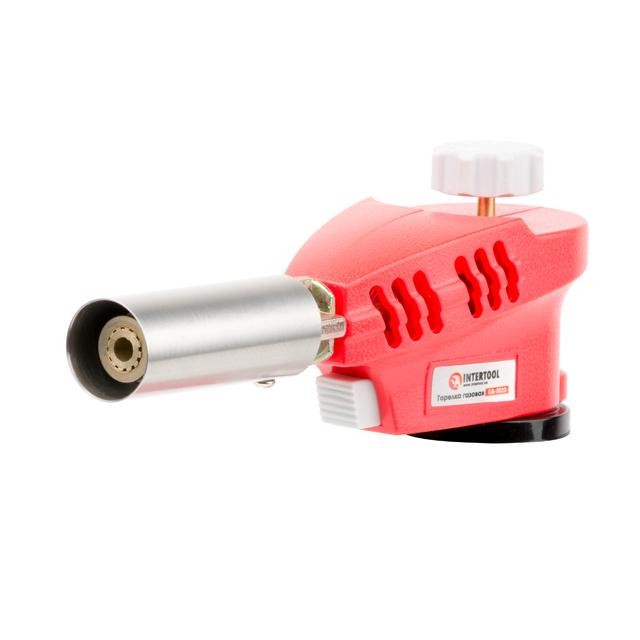 Пальник газовий п'єзопідпал на курку регулятор розсікач полум'я INTERTOOL GB-0023, фото №6