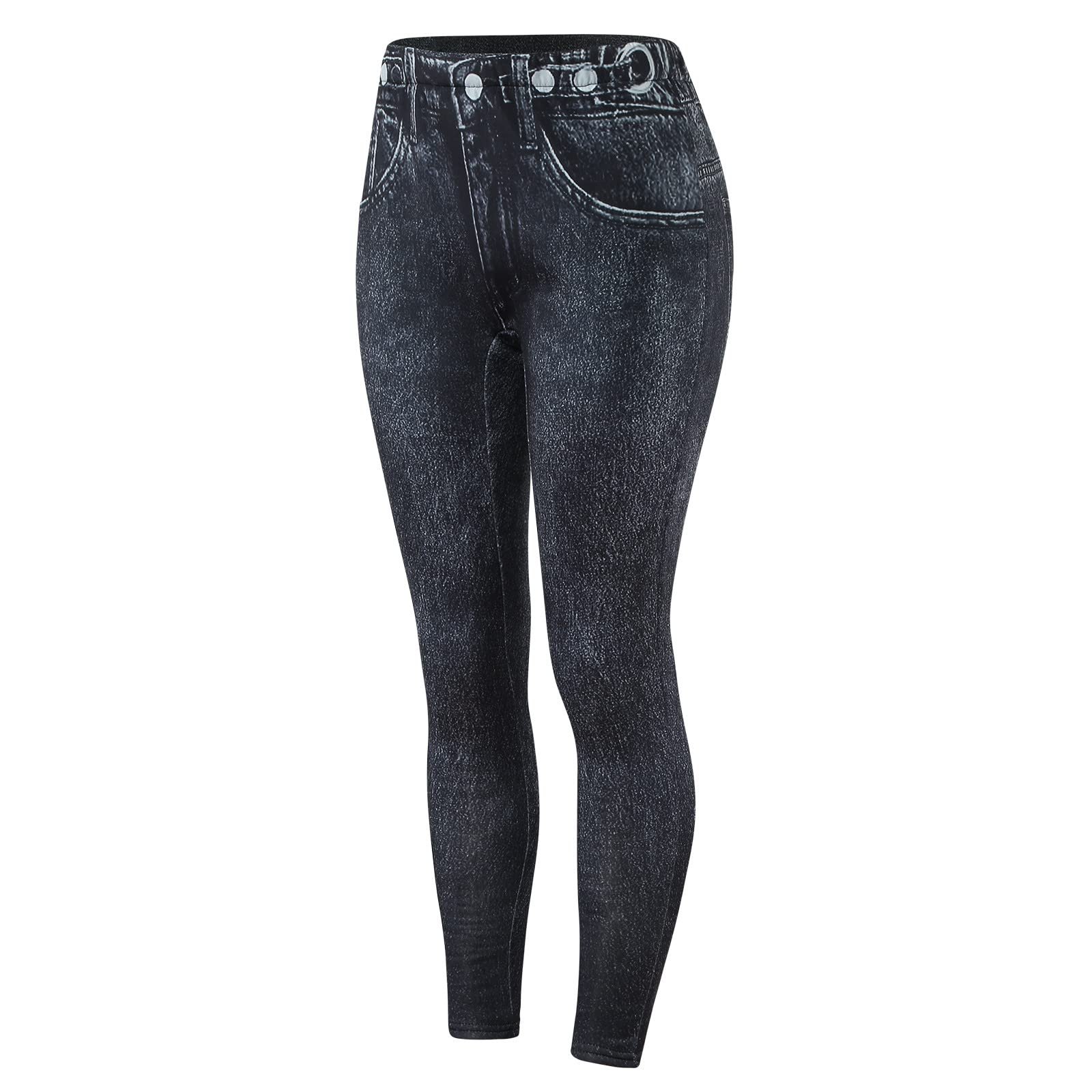 Джинсы Thermojeans Женские Зимние - Skinny Джинсы Женские С высокой талией Стрейч Классические Деним  Slim Fit Деним Леггинсы Зимние Утепленные Зимние леггинсы Прямые Джинсы Леггинсы Легкие Для отдыха Термолеггинсы, фото №7