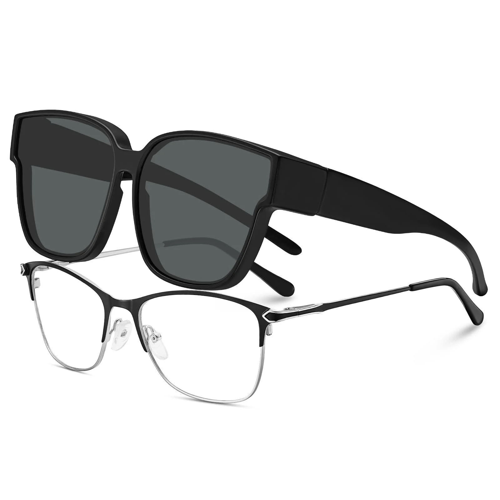 Поляризовані сонцезахисні окуляри поверх окулярів AVAWAY Жіночі з УФ-захистом UV 400, фото №2