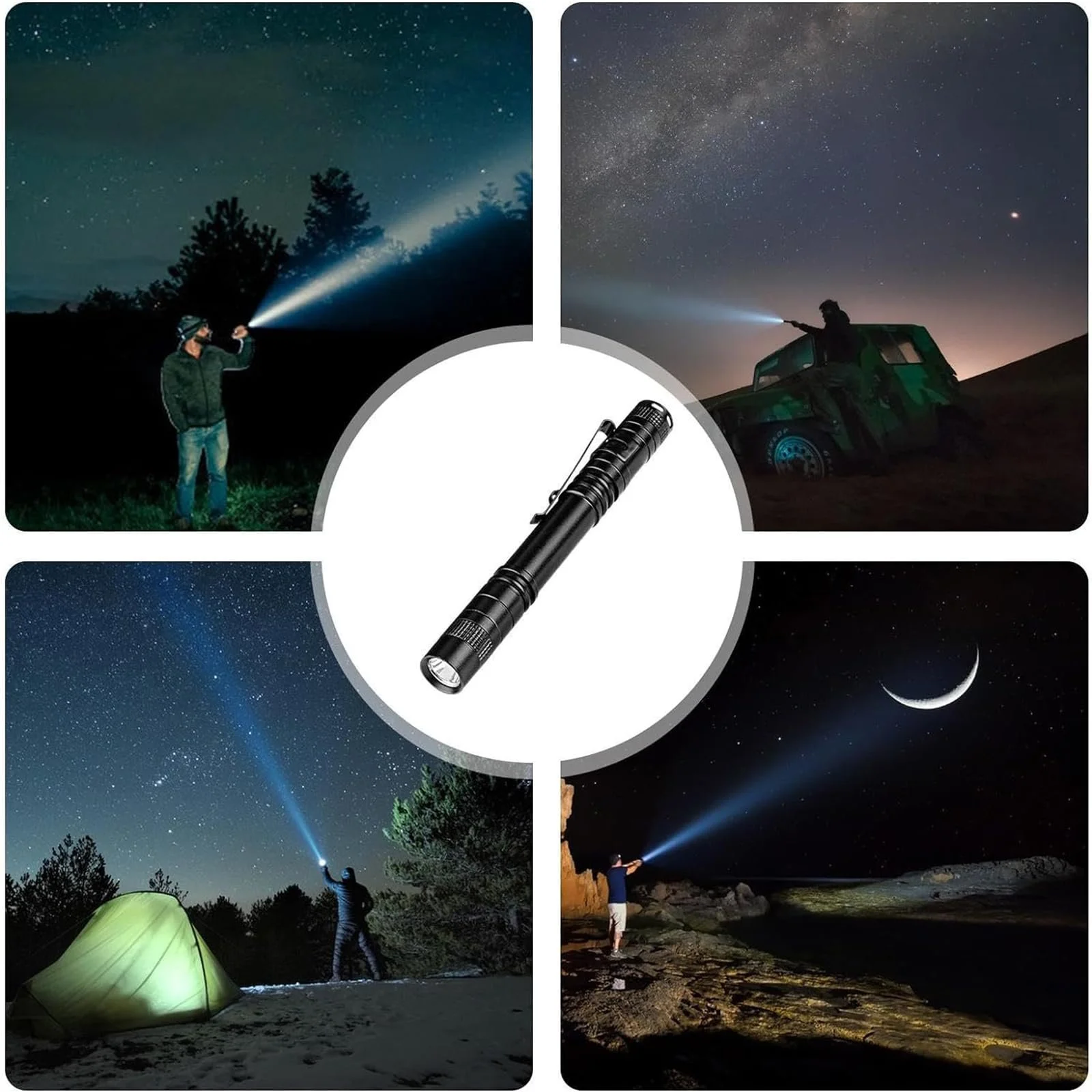 Фонарик MODOAO Pocket Pen, 20 шт, Мини LED, Супер маленький, с карманным зажимом, фото №6