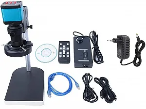 Цифровий мікроскоп Zunate KP-1501 для спостереження на екрані / 14 Мп / 100x / Чорний - Фото 1