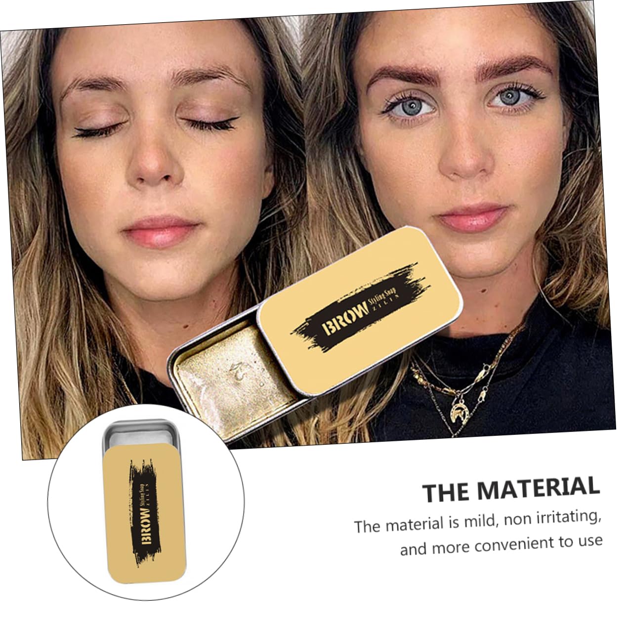 Набір FRCOLOR Стайлінг крем для брів, мильний віск, мило для брів, гель помада для стайлінгу, щітка, паста, фото №6