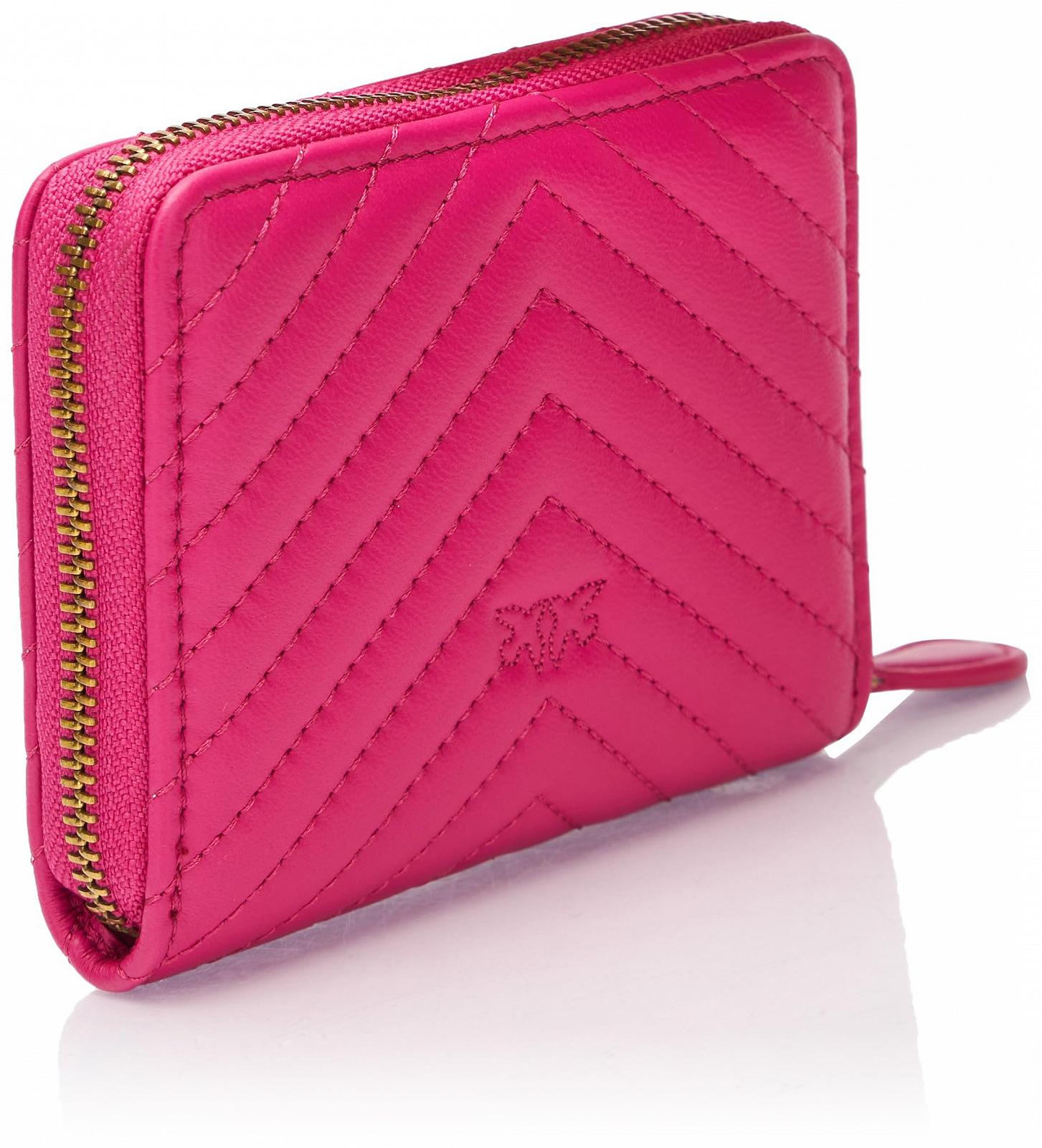 Гаманець Pinko Taylor Zip Around Sheep Nappa Chevron Аксесуар для подорожей Рожевий, фото №2