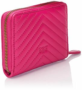 Гаманець Pinko Taylor Zip Around Sheep Nappa Chevron Аксесуар для подорожей Рожевий synthetic.ua - Фото 1