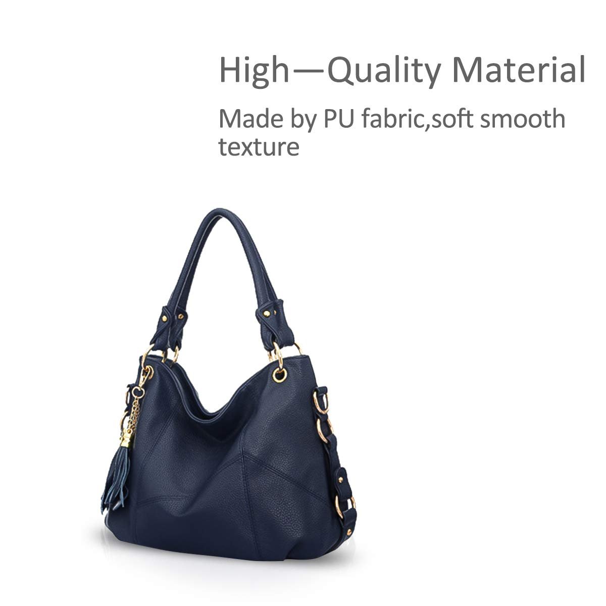 Сумка женская Nicole & Doris, большая, из мягкой кожи, сумка-шоппер с кисточкой, фото №3