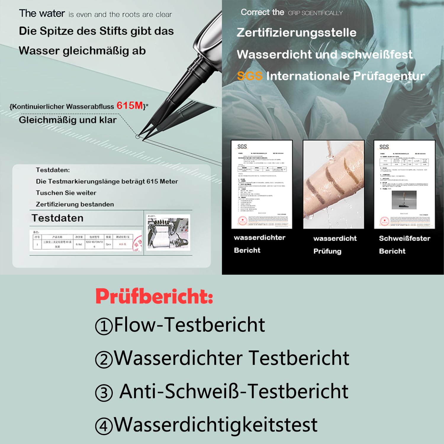 Олівець для брів Waterproof Quick Drying Durable Чорний, фото №2