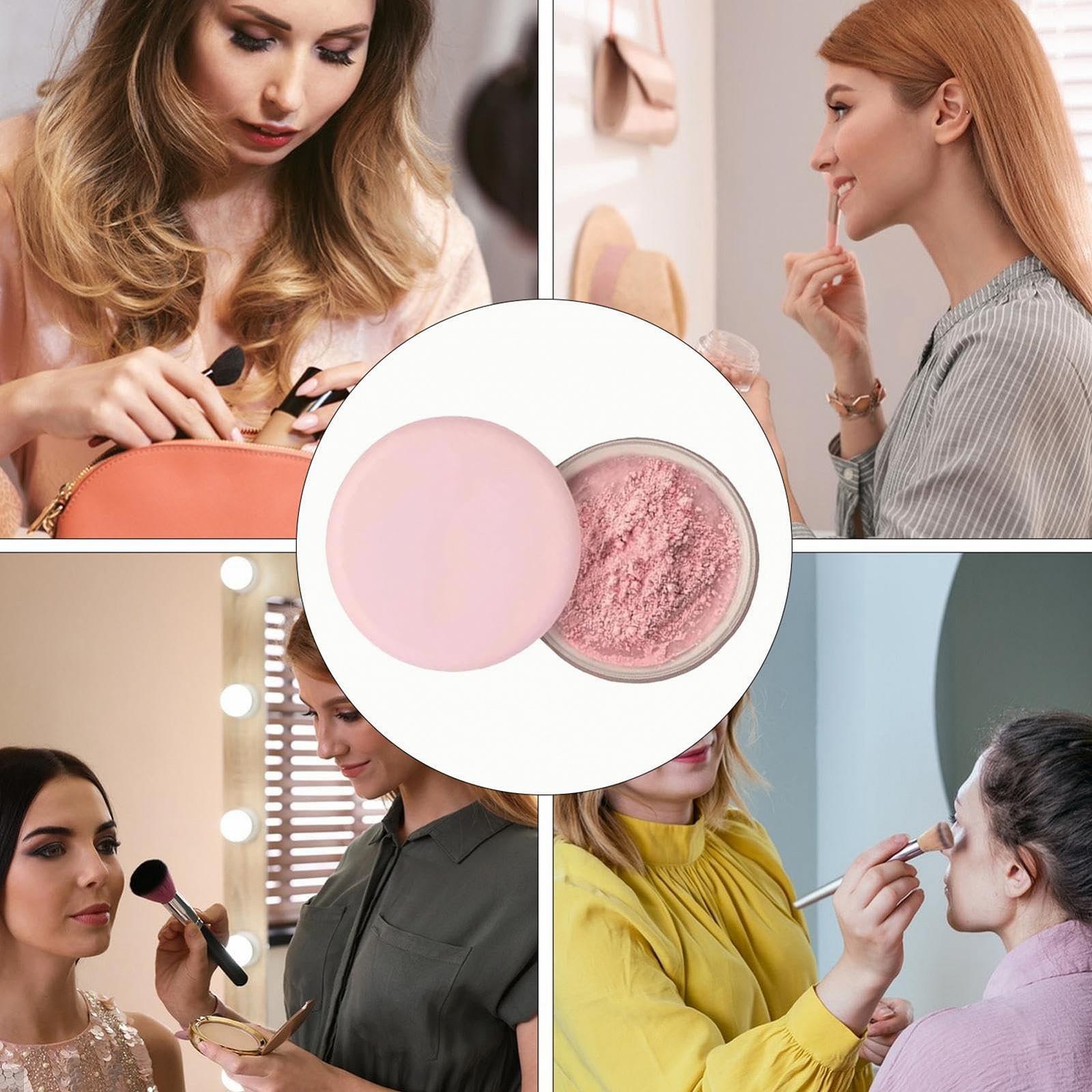 Пудра Allaura Beauty розсипчаста для фіксації макіяжу Pink Blurring Powder, фото №6