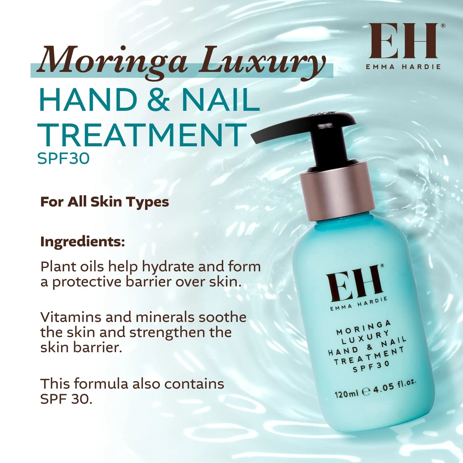 Крем Emma Hardie Moringa Luxury для рук і нігтів SPF 30, 120 мл, фото №4