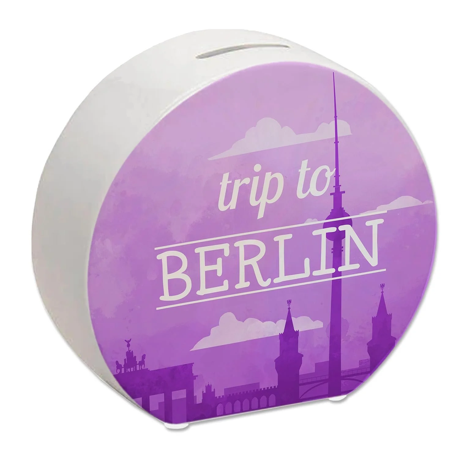 Скарбничка Trip to Berlin Кругла Фіолетова, фото №1