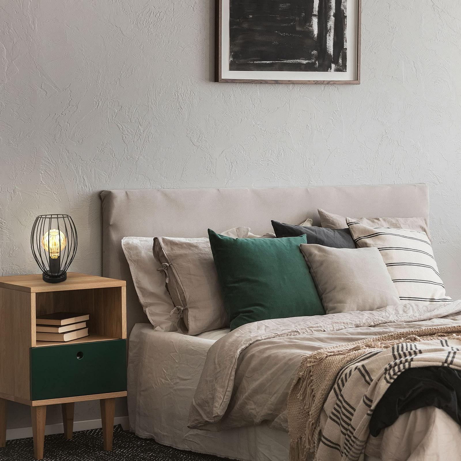 Настільна лампа B.K.Licht E27 Vintage 17.5 x 25.6 см Чорна, фото №5