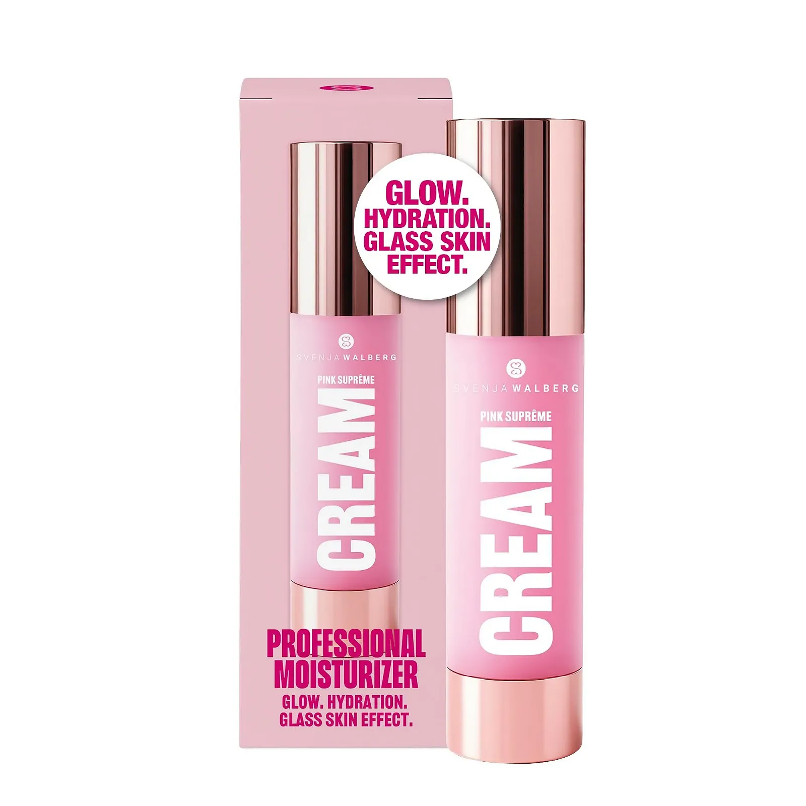 Денний крем Pink Suprême Moisturising Cream з 5% GlassSkinPro Complex та 3% Niacinamide веганський без силікону рожевий, фото №1