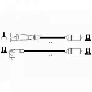 Комплект проводів запалювання NGK 7363 для автомобілів з розподільником запалювання synthetic.ua - Фото 1