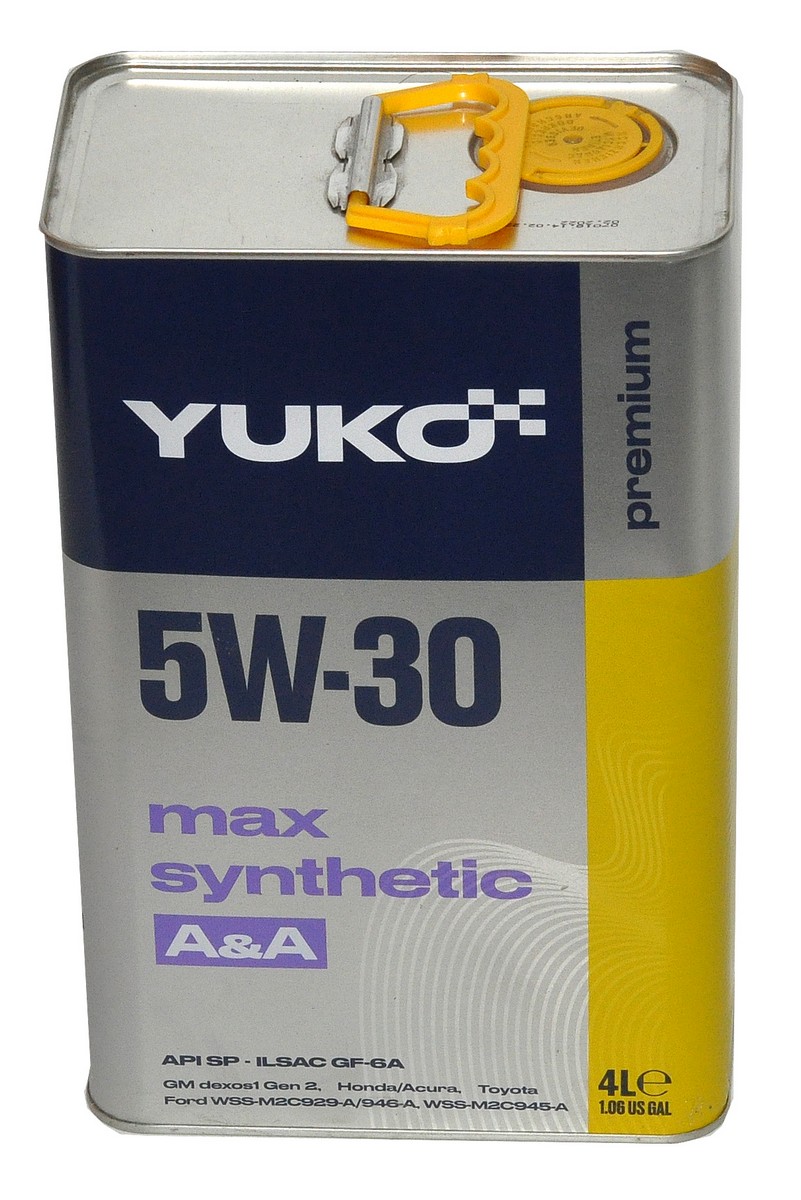 Масло YUKO MAX SYNTHETIC 5W-30 SAE API SN 5л арт.смаз244, фото №1