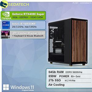 Package Sedatech Workstation • Intel i9-14900KF • RTX4080 Super • 64GB DDR5 • 2TB SSD M.2 • Windows 11 • Monitor 27 дюймів synthetic.ua - Фото 1