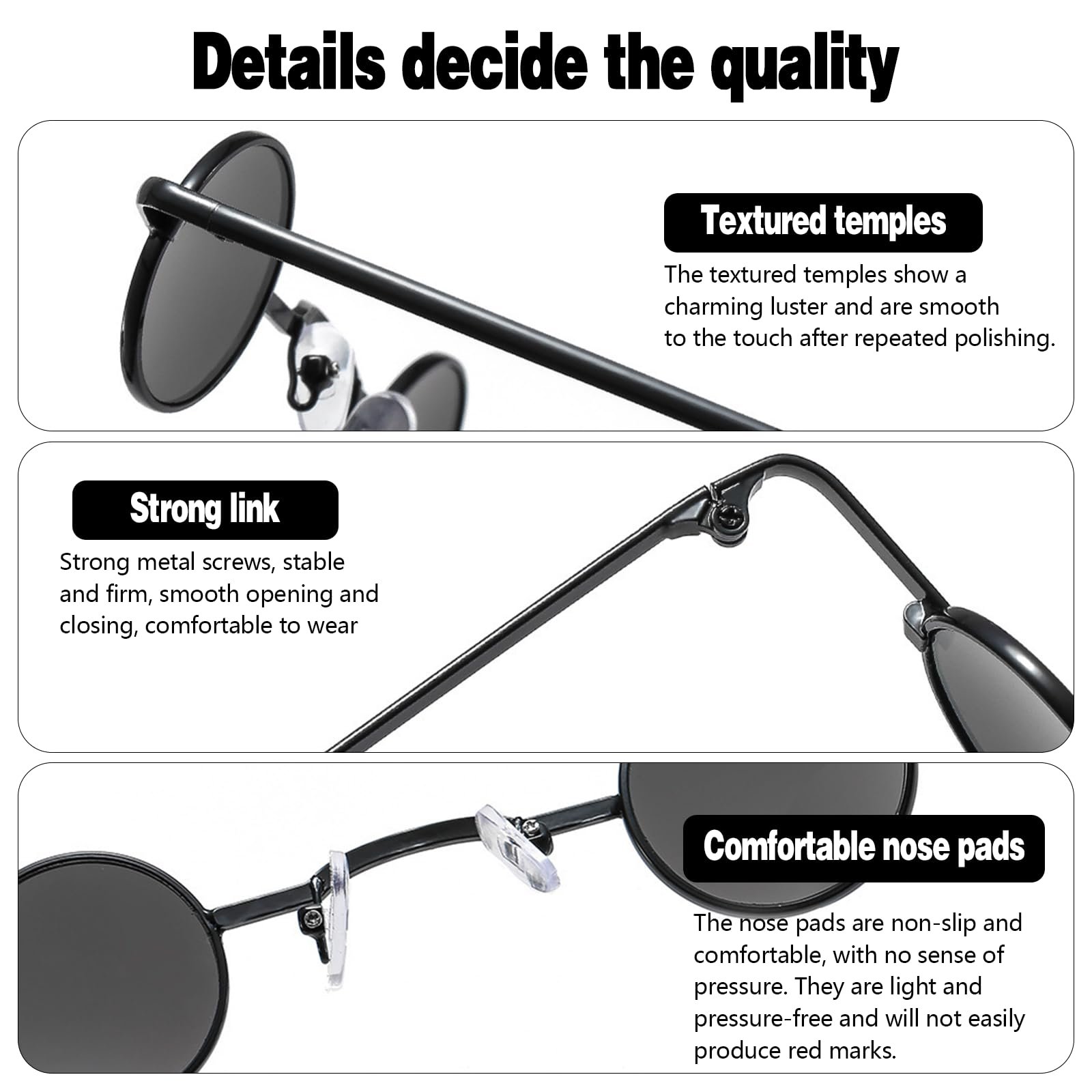 Солнцезащитные очки INNAL Маленькие круглые 3 пары, маленькие ретро, фото №3 Солнцезащитные очки INNAL Маленькие круглые 3 пары, маленькие ретро, фото №3