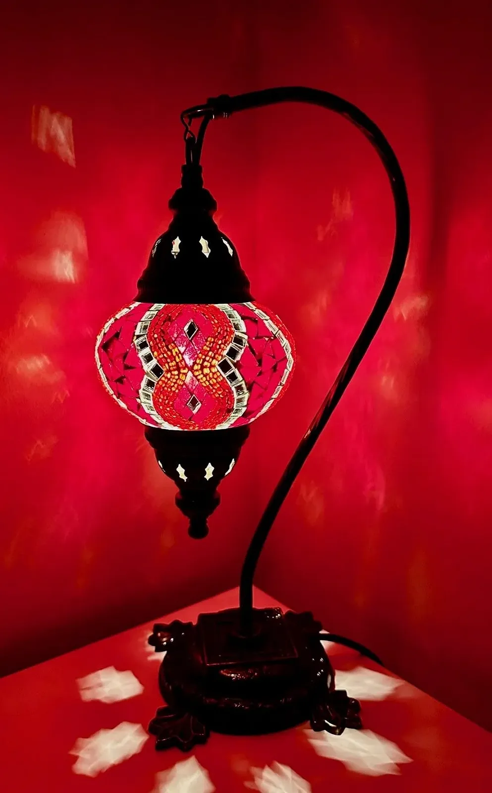 Настільна лампа Samarkand-Lights Mosaic Oriental M Червона, фото №1