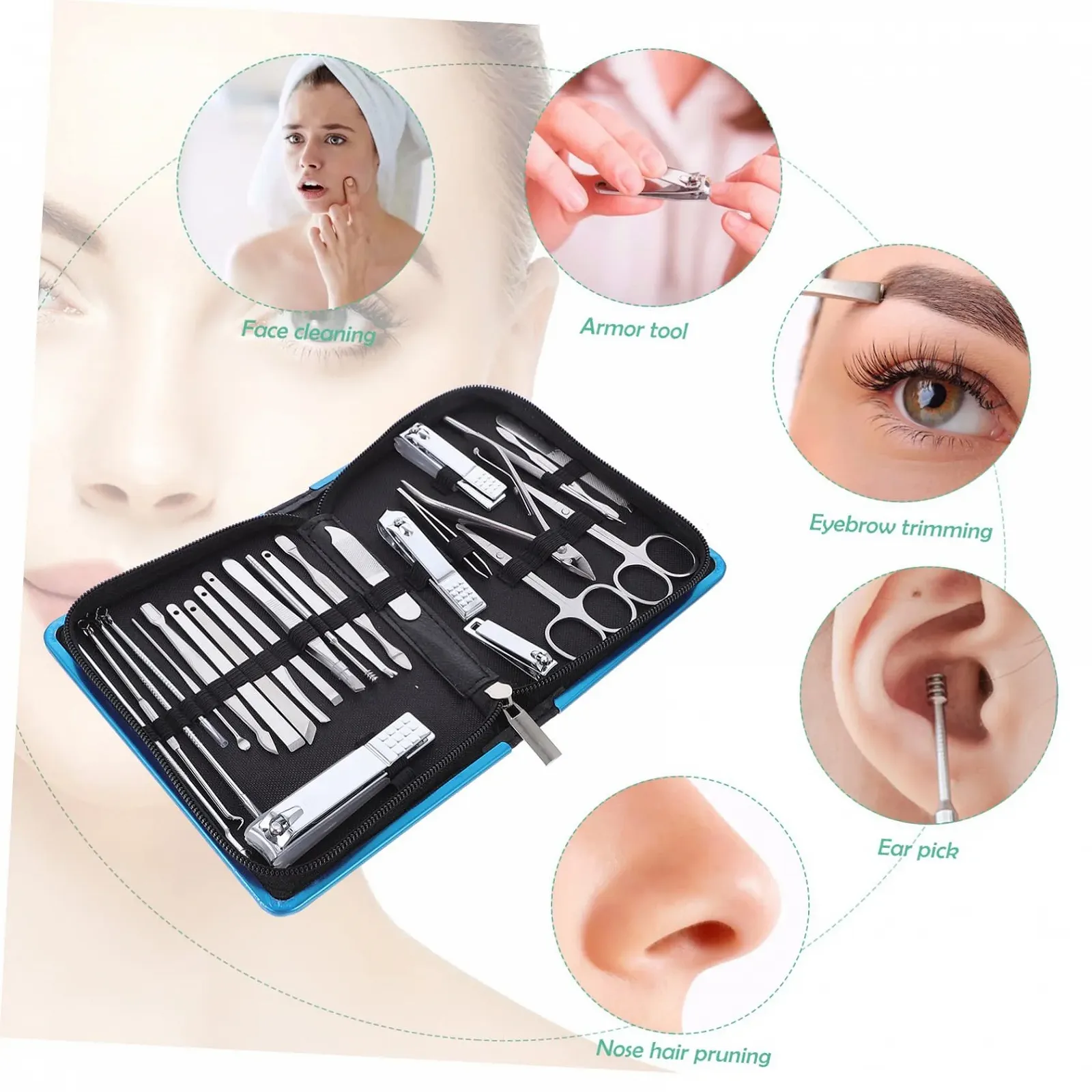 Набір для манікюру OATIPHO 26 штук портативний, фото №4