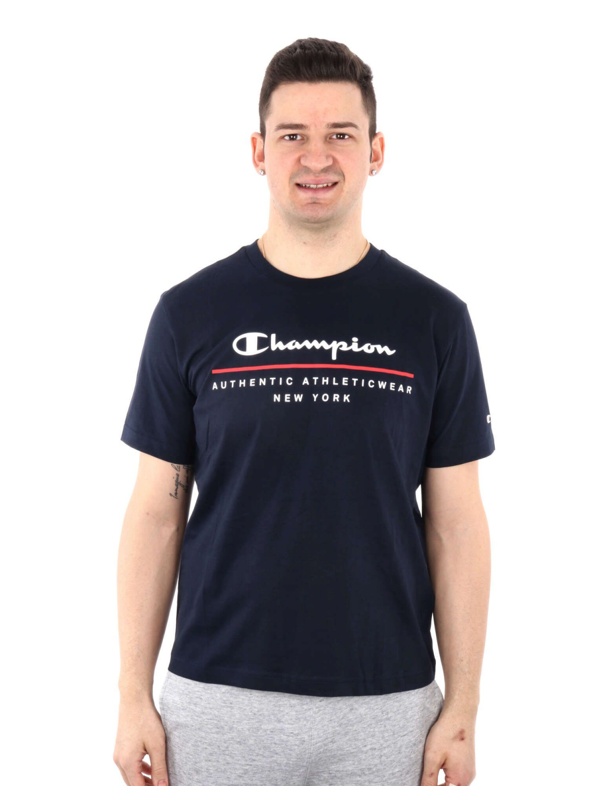 Футболка crewneck  219734-BS501 Champion Темно-синій L, фото №1