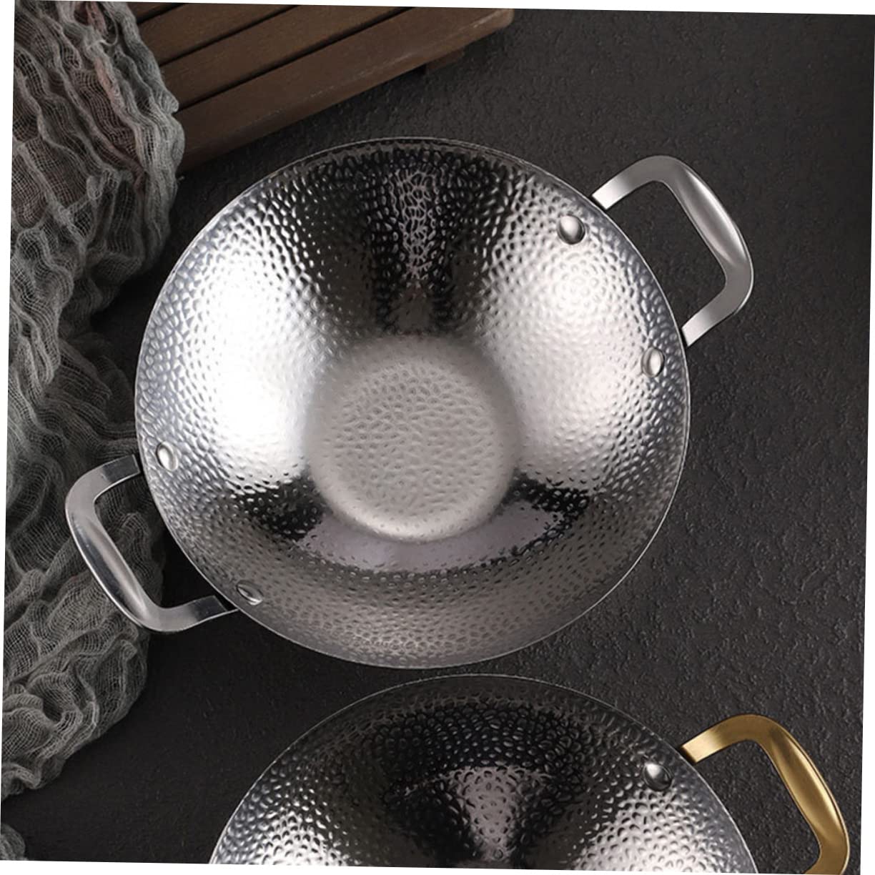 Кастрюля MAGICLULU Wok Набор Honeycomb из 2 штук Flat Pan Нержавеющая сталь, фото №6 Кастрюля MAGICLULU Wok Набор Honeycomb из 2 штук Flat Pan Нержавеющая сталь, фото №6