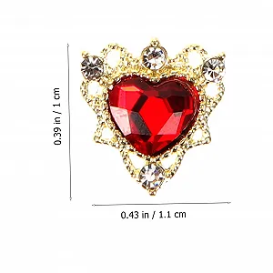 Набор украшений для ногтей в форме сердца FRCOLOR, стразы, принадлежности для маникюрного салона, драгоценные камни для маникюра, аксессуары для маникюра, подвеска для ногтей, сплав, цветные бриллианты synthetic.ua - Фото 1