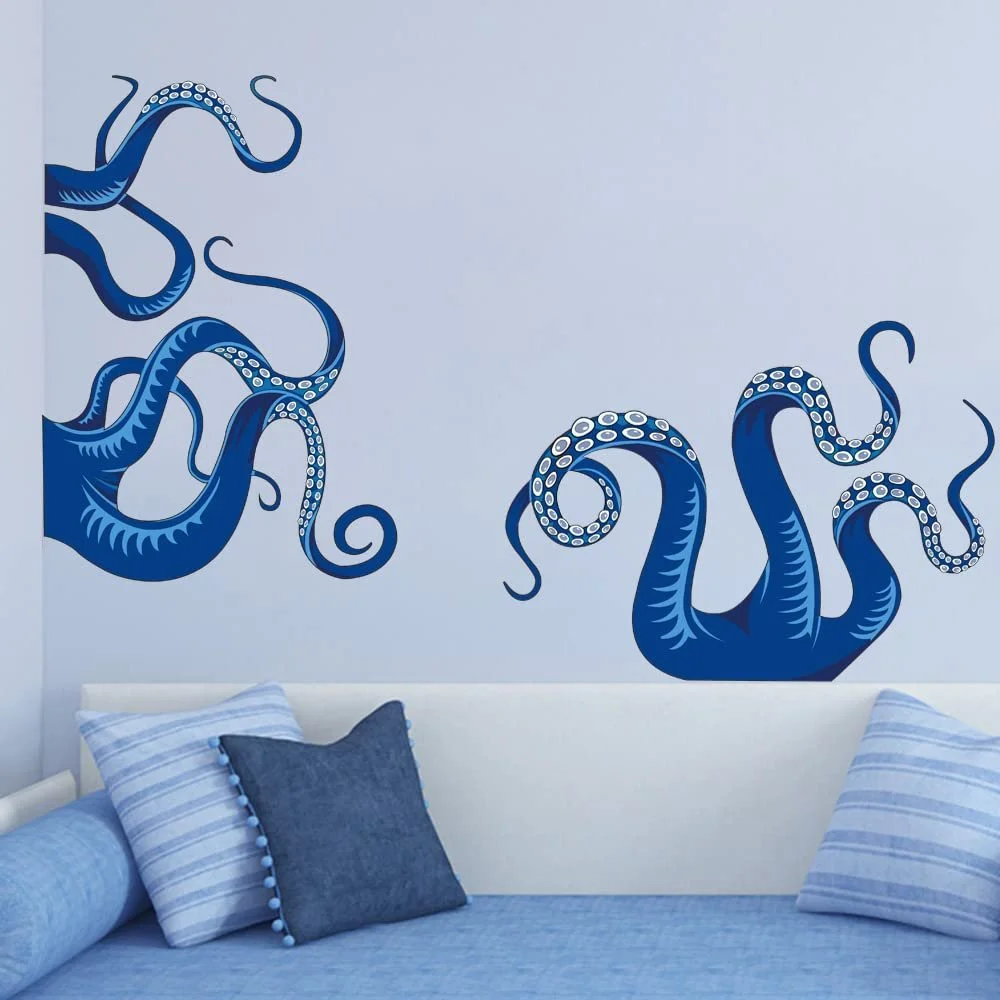 Наклейка на стіну Runtoo Octopus Funny Underwater World Sea Animals, фото №3