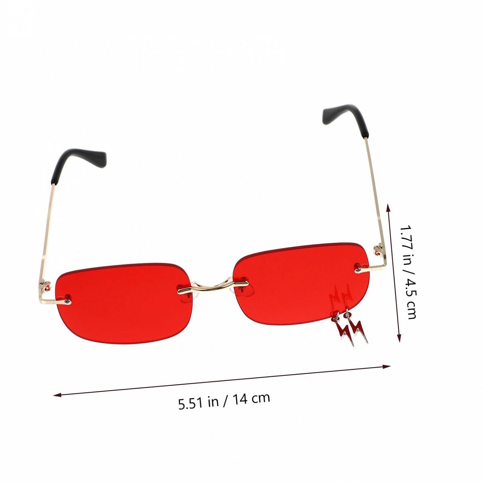 Сонцезахисні окуляри LIFKOME 2 шт, без оправи, тоновані, червоні, фото №8