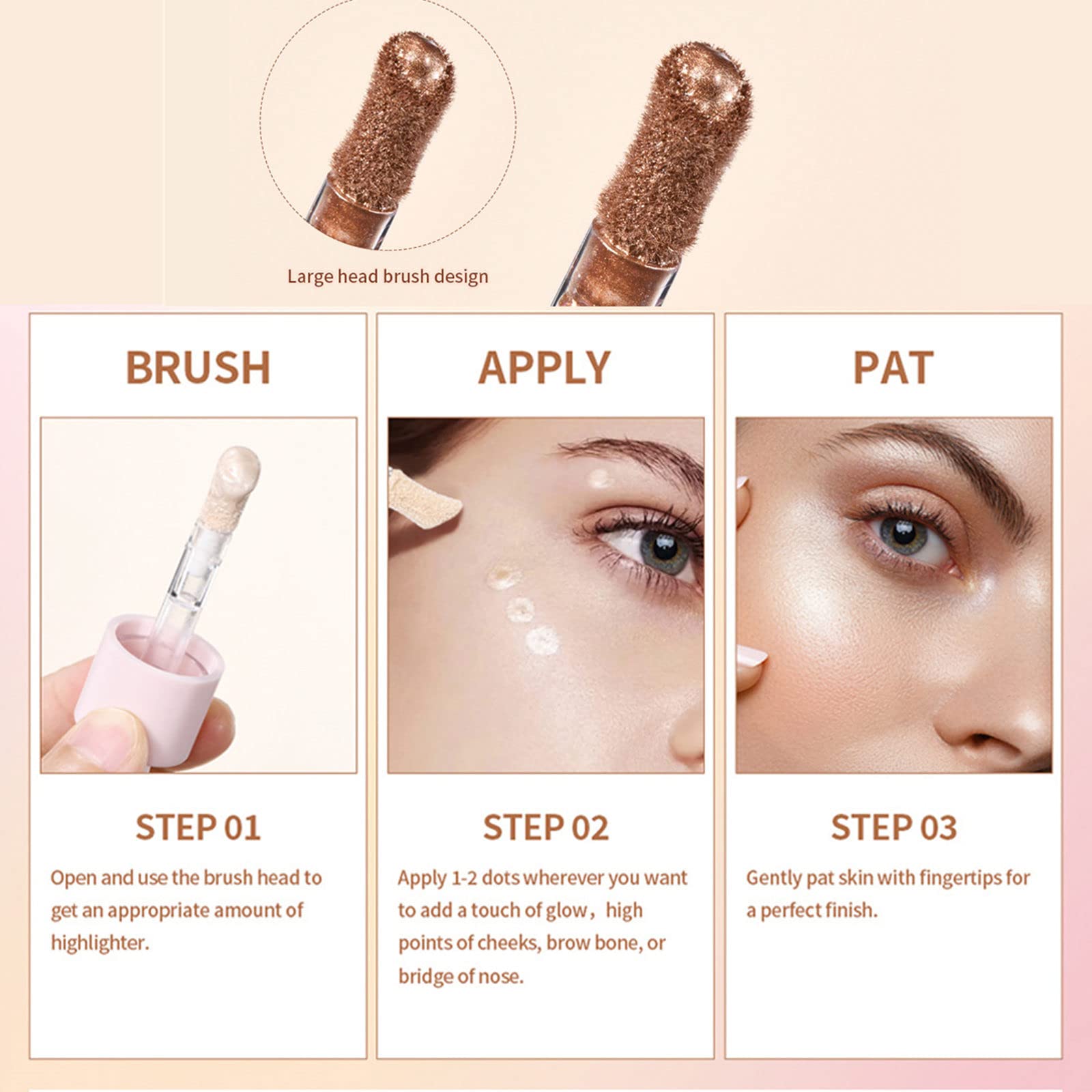 Коректор Рідкий Маркер Багатофункціональний Блискуча Олія для Тіла Рідка Блискуча Основа для Обличчя та Тіла, фото №4